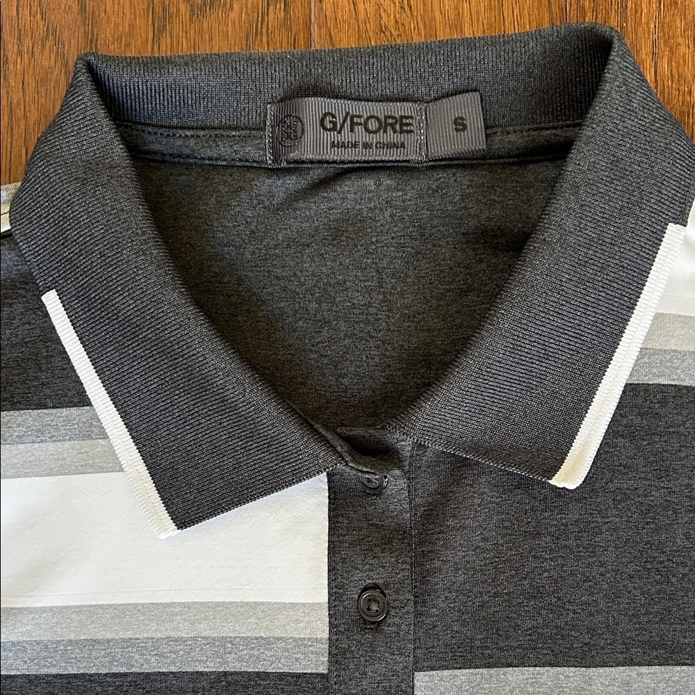 G/FORE Women’s Offset Gradient Stripe Tech Polo NWOT Size Small - Picture 7 of 14